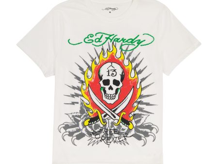 Flame Skull Tee Cheap