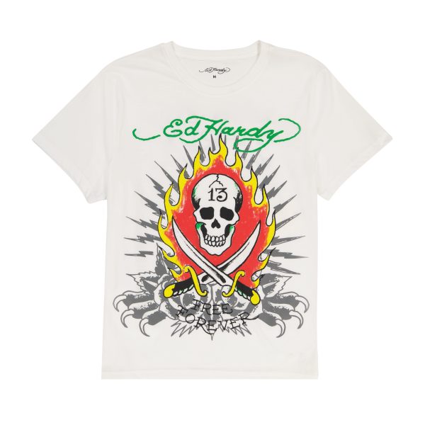 Flame Skull Tee Cheap