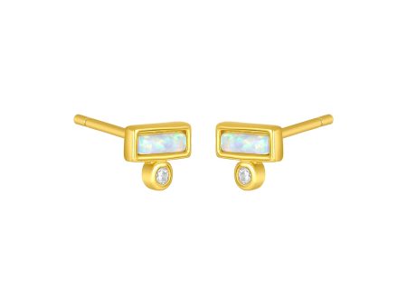 ASHTON OPAL STUDS GOLD For Sale