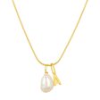 ELISE PEARL INITIAL NECKLACE on Sale