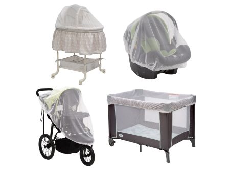 2-Pack of Universal Mosquito Nets for Strollers, Joggers, Play Yards, Pack ‘n Plays, Infant Cars Seats, Infant Strollers & Bassinets For Cheap