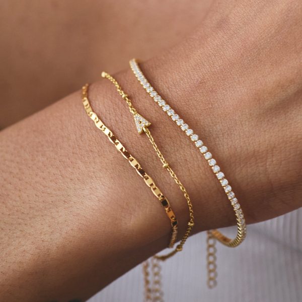 PETITE INITIAL CHAIN BRACELET Sale