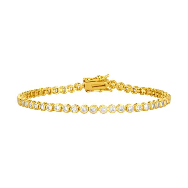 ADELINE TENNIS BRACELET GOLD For Cheap