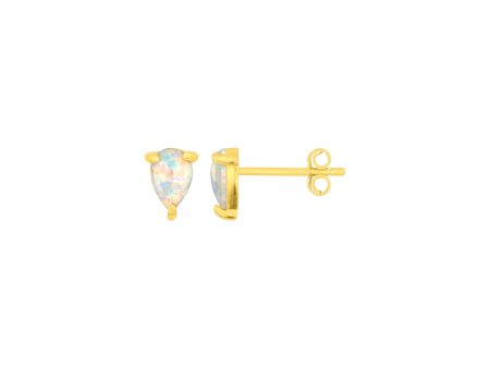 OPAL STUDS GOLD Cheap