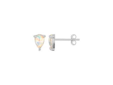 OPAL STUDS SILVER For Cheap