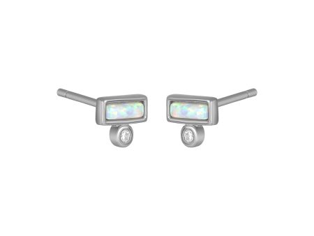 ASHTON OPAL STUDS SILVER Online now