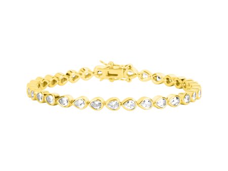 LILY TENNIS BRACELET GOLD Hot on Sale