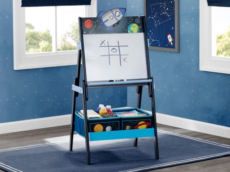 Space Adventures Wooden Activity Easel with Storage Hot on Sale