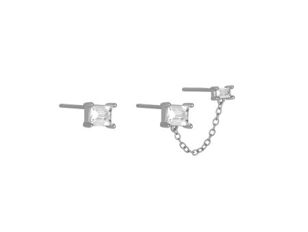 BECKETT CHAIN STUDS SILVER Sale