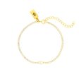 ARYA TENNIS BRACELET MOTHER OF PEARL GOLD on Sale