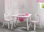 Princess Crown Kids Chair Set and Table, White Pink Online Hot Sale