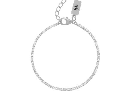 DIANA TENNIS BRACELET SILVER Hot on Sale