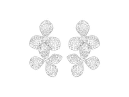 SAKURA EARRINGS SILVER For Cheap