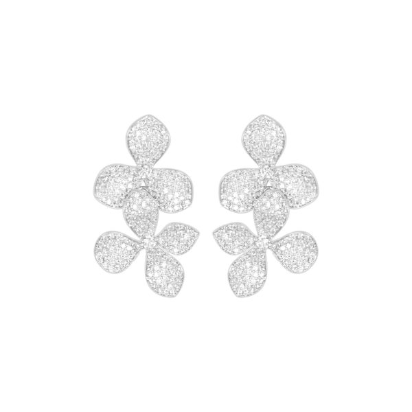 SAKURA EARRINGS SILVER For Cheap