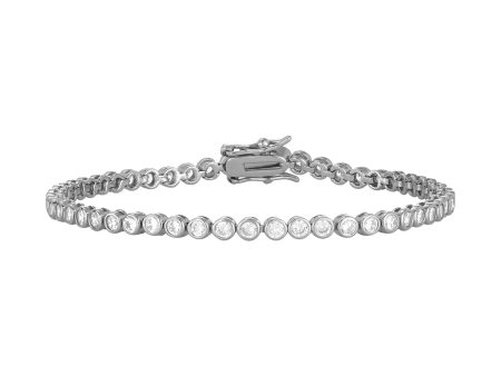 ADELINE TENNIS BRACELET SILVER Cheap