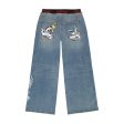 Swallow Panther Elastic Band Jeans on Sale