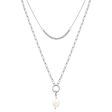 EMILY PEARL LAYER NECKLACE SILVER Online Sale