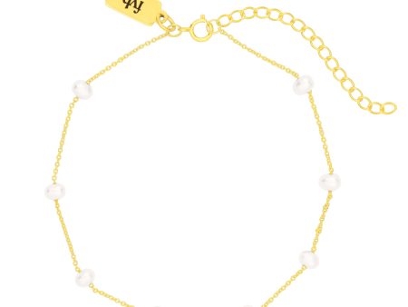 ELOISE PEARL ANKLET GOLD on Sale