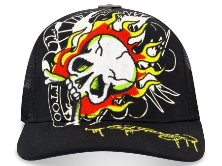 Embroidered Fire Skull Hat Online Hot Sale