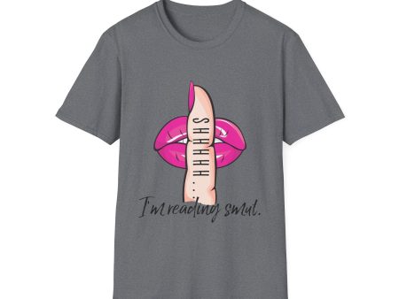 Shhhhh...I m Reading Smut T-Shirt (Pink) Online Hot Sale