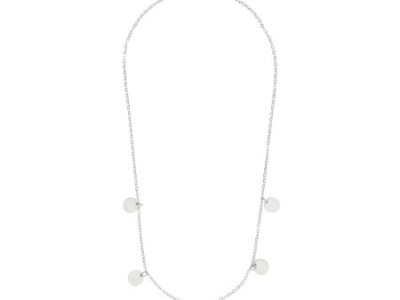 SUKI STATEMENT COIN NECKLACE SILVER Online now