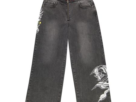 LKS Dragon Elastic Band Jeans Hot on Sale