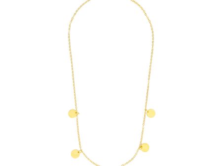 SUKI STATEMENT COIN NECKLACE GOLD Discount