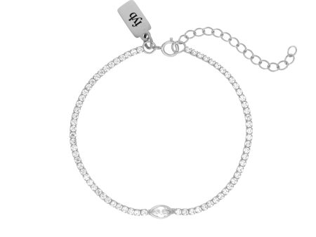 ARYA TENNIS BRACELET CRYSTAL SILVER Fashion