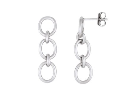 GEMMA CHAIN EARRINGS SILVER Discount