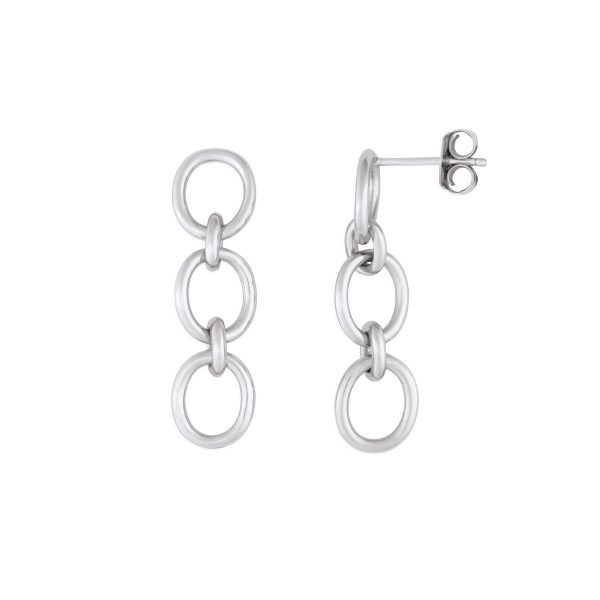 GEMMA CHAIN EARRINGS SILVER Discount