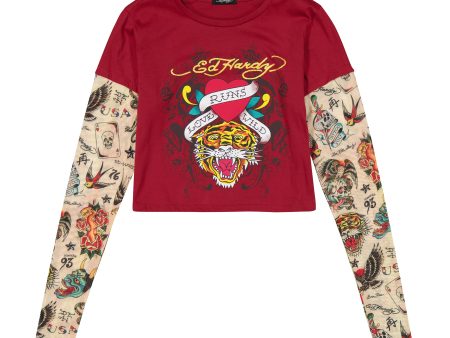 Love Tiger Hang Down Baby Tee Online Sale