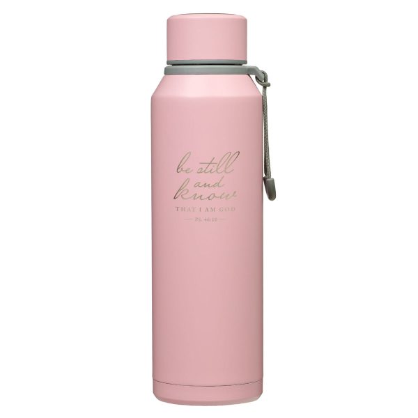 Be Still and Know That I Am God Pink Stainless Steel Water Bottle Sale