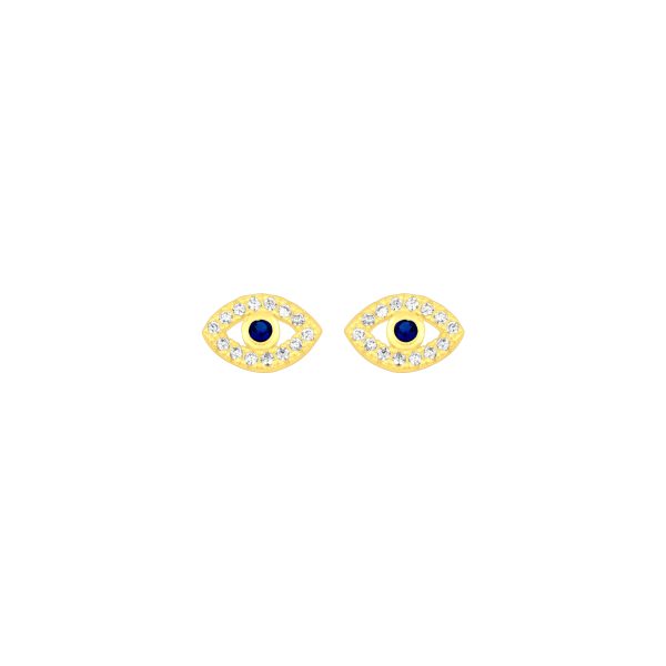 EVIL EYE STUDS GOLD For Sale