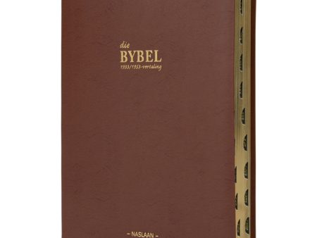 Afrikaans 1933 1953 Vertaling Bruin Kunsleer Bybel Grootdruk Met Duimgrepe Sale