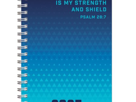 2025 Diary - Daily Planner - The Lord Is My Strength and Shield - Wirebound For Discount