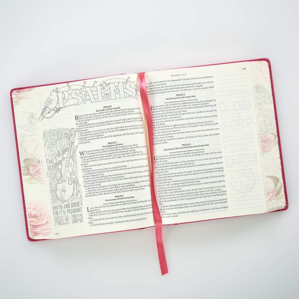 KJV Pink Faux Leather Hardcover My Creative Bible Supply