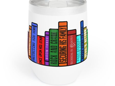 Ember s Row of Books - Chill Wine Tumbler on Sale