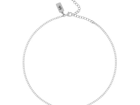 DIANA TENNIS CHOKER SILVER Cheap