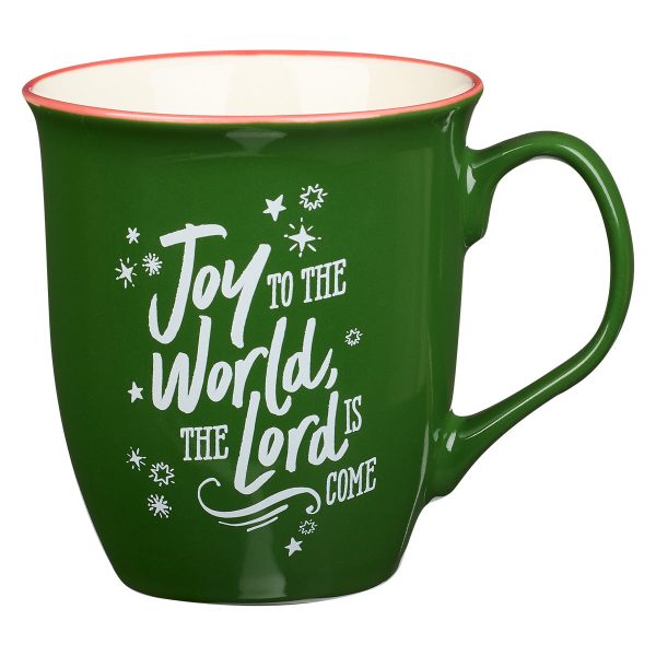 Joy To The World, The Lord Is Come Green Ceramic Mug Online now