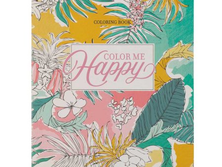 Color Me Happy Floral Coloring Book (Paperback) Online Sale