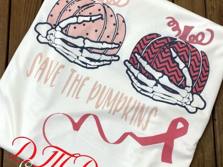 Save the Pumpkins, Breast Cancer awareness  Sublimation shirt Online Sale