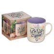 Be Still & Know Floral Purple Interior Ceramic Mug - Ps. 46:10 Cheap