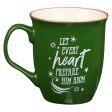 Joy To The World, The Lord Is Come Green Ceramic Mug Online now