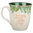 Come Let Us Adore Him Green Interior Ceramic Mug Cheap