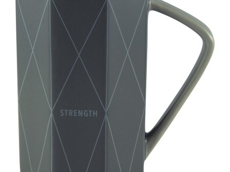 Strength Geometrical Black Ceramic Mug - Philippians 4:13 Online