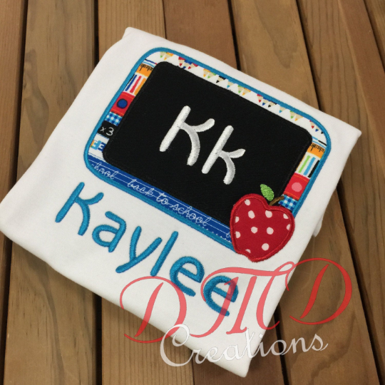 Personalized First Day of School Shirt, Personalize Chalkboard Shirt on Sale