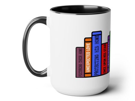 Ember s Row of Books - Coffee Mug, 15oz Hot on Sale