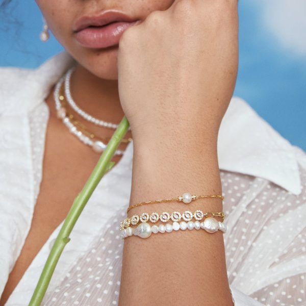 ODETTE PEARL BRACELET GOLD Sale