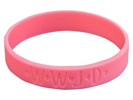 WWJD Pink Silicone Wristbands Online