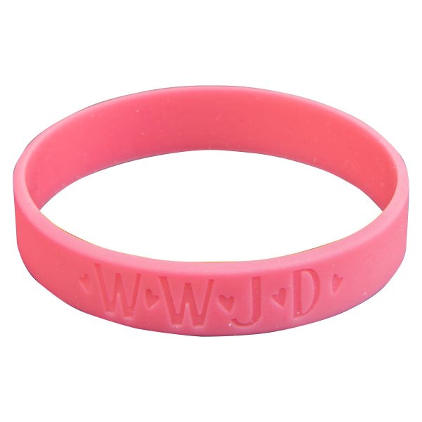 WWJD Pink Silicone Wristbands Online